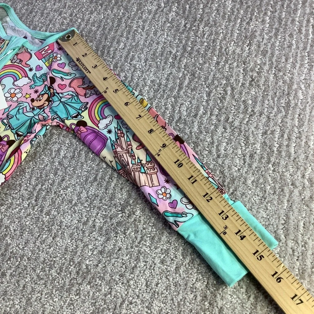 Mainely Bamboo Magical Disney Character Print Zip Up Sleeper 18-24M NWT